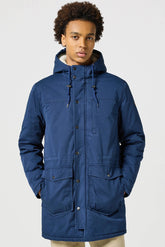 Męska Kurtka Zimowa Wrangler Heavy Puffer Jacket Navy 112357276 W44K017358